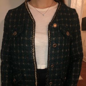 Unbranded green tweed blazer